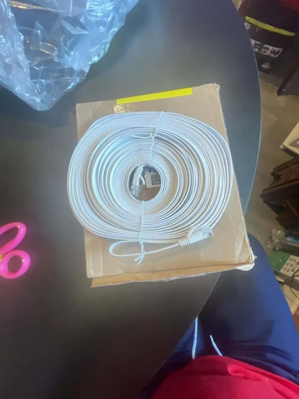 Jadaol Cat 6 Ethernet Cable 50 feet Flat White